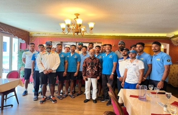 Interaction with the members of Indian National Rowing team on 8 July 2023